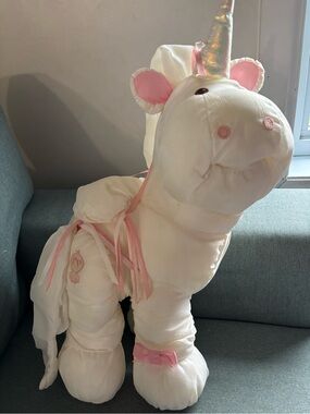 RARE VINTAGE PUFFALUMP UNICORN PLUSH – PINK & WHITE 🦄💕 ✨